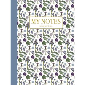 Koustrup&Co. - Noteshfte Bl Floral Mnster