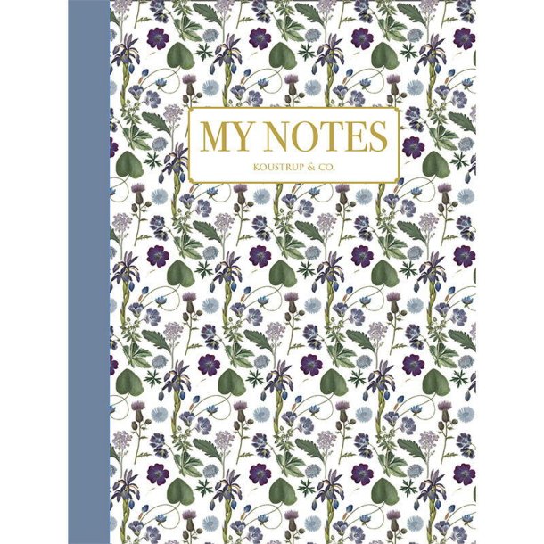 Koustrup&Co. - Noteshfte Bl Floral Mnster