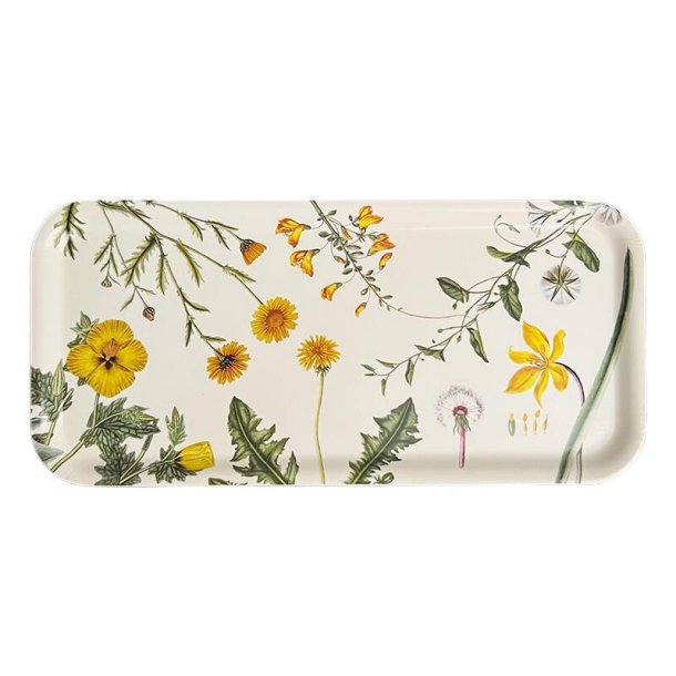Koustrup &amp; Co - Serveringsbakke Flora Danica Gul - 32 x 15 cm