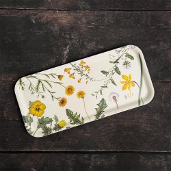 Koustrup &amp; Co - Serveringsbakke Flora Danica Gul - 32 x 15 cm