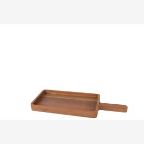 J-Line - Serverings brt m/hndtag Akacie tr L: 49 B: 18 cm. 