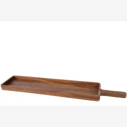 J-Line - Serverings brt m/hndtag Akacie tr L: 78 B: 15 cm. 