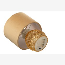  J-Line - LED Batteri Bordlampe Glas Guld 17,2x17,2x23cm.