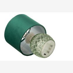  J-Line - LED Batteri Bordlampe Glas Gr�n 17,2x17,2x23cm.