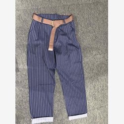 Buks m. strib og b�lte Marine Onesize 65%viscose, 30%nylon, 5%elastic