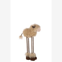 J-Line - Ko m/teleskop ben Brun/Beige H: 58 L: 33 B: 13 cm. 