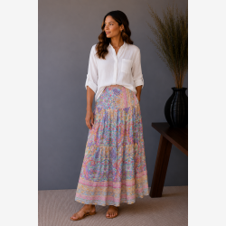Marta Du Chateau - MdcPrincess Lang Nederdel Skybl� print Onesize