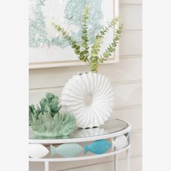 J-Line - Vase Rund Stent�j Sand H: 20 cm. 