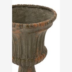 J-Line - Blomsterpotte Antik Udend�rs Polyresin Gr�n 40x40x56cm.