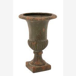 J-Line - Blomsterpotte Antik Udend�rs Polyresin Gr�n 48x48x71cm.