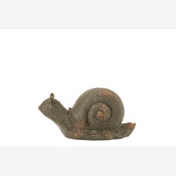 J-Line - Snegl Antik Udend�rs Polyresin Gr�n 45x20x27cm.
