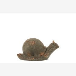 J-Line - Snegl Antik Udend�rs Polyresin Gr�n 45x20x27cm.