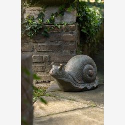 J-Line - Snegl Antik Udend�rs Polyresin Gr�n 45x20x27cm.