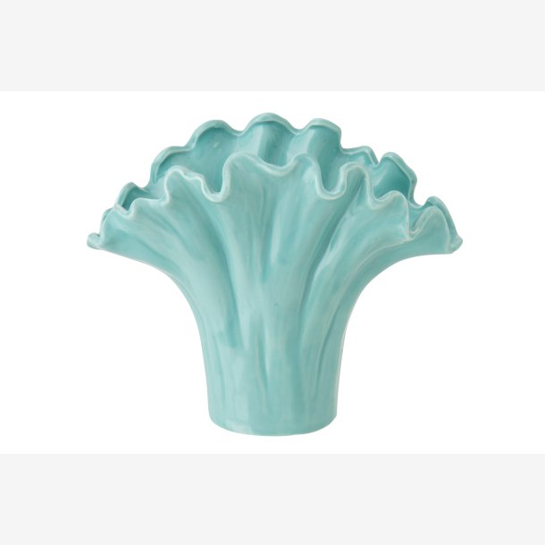 J-Line - Vase Turkisgr�n Porcel�n 24x13x19,5cm.