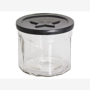 Chic Antique - Marmeladeglas m/sort lg 700 ml. H: 11 : 13 cm. 