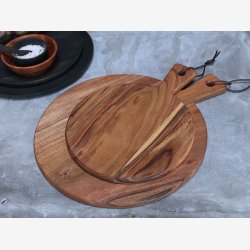 Chic Antique - Laon Rundt Tapasbrt Akacietr L: 42 B: 33 cm. 