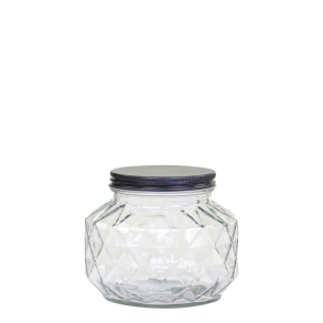 Chic Antique - Opbevaringsglas m. diamantudskring H13,5/16 cm klar 1680 ML