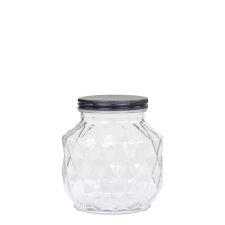 Chic Antique - Opbevaringsglas m. diamantudskring H17,5/16 cm klar 2280 ML