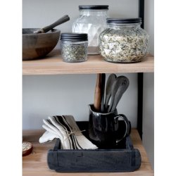 Chic Antique - Opbevaringsglas m. diamantudskring H17,5/16 cm klar 2280 ML