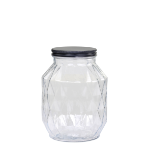 Chic Antique - Opbevaringsglas m. diamantudskring H22/16 cm klar 3020 ML