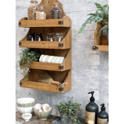 Chic Antique - Ars Latteskl m. guld stribe st af 5, H9/16 cm hvid