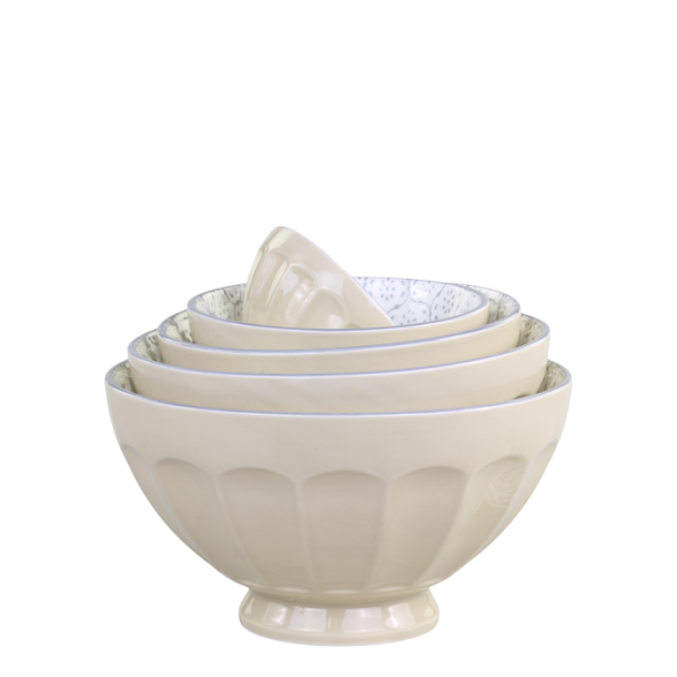 Chic Antique - Ars Latteskl m. mnster st af 5, H9/16 cm stvet latte