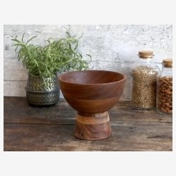 Chic Antique - Laon Skl p fod akacietr, H15/18 cm natur