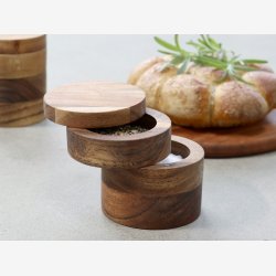 Chic Antique salt &amp; peber kar m/2 rum H: 10,5cm. 