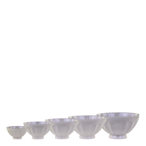 Chic Antique - Ars Latteskl m. mnster st af 5, H9/16 cm gr