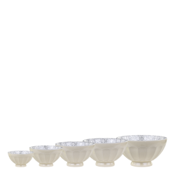 Chic Antique - Ars Latteskl m. mnster st af 5, H9/16 cm latte