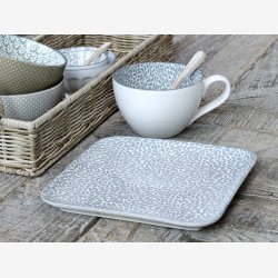 Chic Antique - Ars Tallerken m/mnster Gr L: 20 B: 20 cm. 