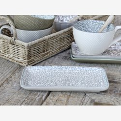 Chic Antique - Ars Tallerken m/mnster Gr L: 20,5 B: 11 cm. 