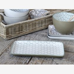 Chic Antique - Ars Tallerken m/mnster Verte L: 20,5 B: 11 cm. 