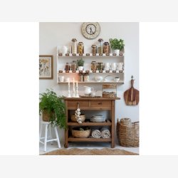 Chic Antique - Opbevaringsglas m/trlg Akacietr H: 30 : 10 cm. 