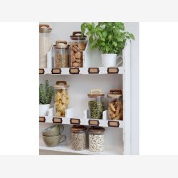 Chic Antique - Opbevaringsglas m/trlg Akacietr  H: 19 : 10 cm.