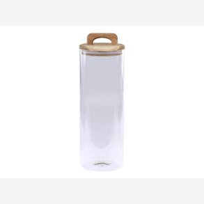 Chic Antique - Opbevaringsglas m/trlg Akacietr H: 30 : 10 cm. 