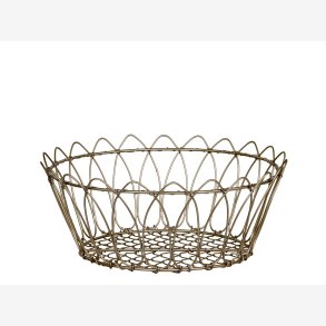 Chic Antique - Kurv Fil De Fer H: 11,5 : 27 cm. Antik Messing Look