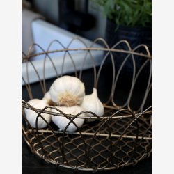 Chic Antique - Kurv Fil De Fer H: 11,5 : 27 cm. Antik Messing Look