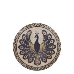Chic Antique - Fad i mosaik m. p�fugl Beige/mocca H2/�16 cm.