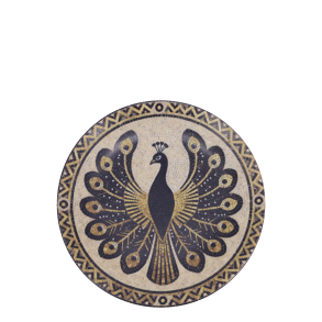 Chic Antique - Fad i mosaik m. p�fugl Beige/mocca H2/�16 cm.