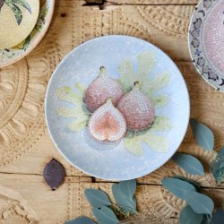 Chic Antique - Fad i mosaik m. figner Himmelbl�/lyser�d H2,8/�26,5 cm.