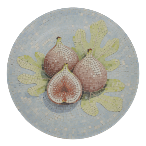 Chic Antique - Fad i mosaik m. figner Himmelbl�/lyser�d H2,8/�26,5 cm.