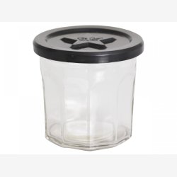 Chic Antique - Marmeladeglas m/sort lg 250 ml. H: 8,5 : 9 cm. 