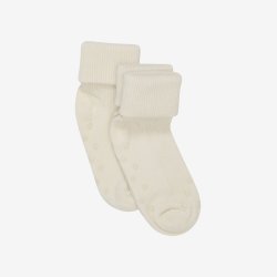 Minymo - Skridsikre rib-sokker 2-pak Off White