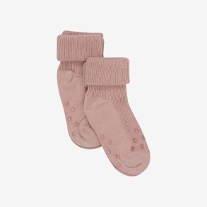 Minymo - Skridsikre rib-sokker 2-pak Rosa