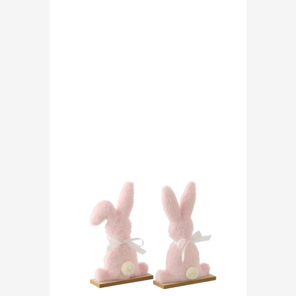 J-Line - Figur Plys Kanin Lyser�d H: 23 cm. - Leveres Assorteret