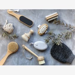 Chic Antique - ternel Badehandske Polyester, Bambus L: 21 B: 13,5 cm. Sort