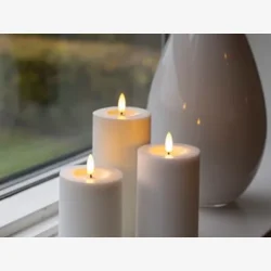 LED-lys Pakke 10 dele st m/3 bloklys, 4 fyrfadslys, 2 kronelys &amp; 1 fjernbetjening