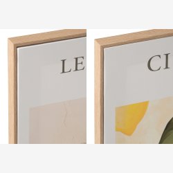 J-Line - L�rred m/Citroner 45x60 cm. - Leveres Assorteret 