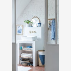 J-Line - Rundt V�gspejl Naturlig 39x44x2cm.